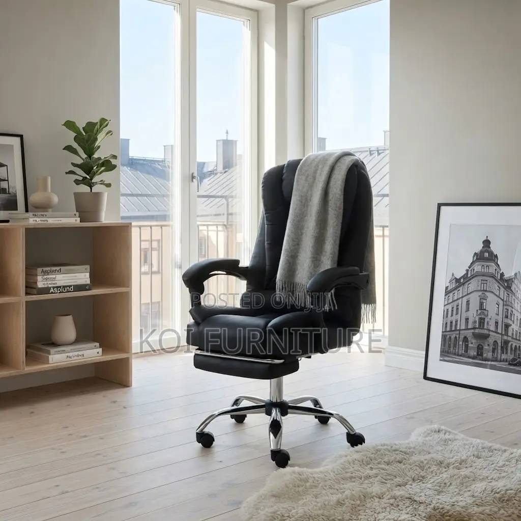 Office Chairs; High Backrest Ergonomic Pure Leather Office Chairs