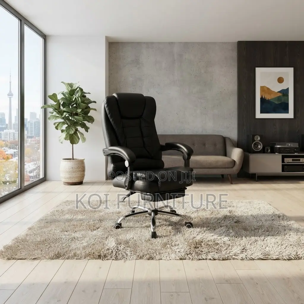 Office Chairs; High Backrest Ergonomic Pure Leather Office Chairs