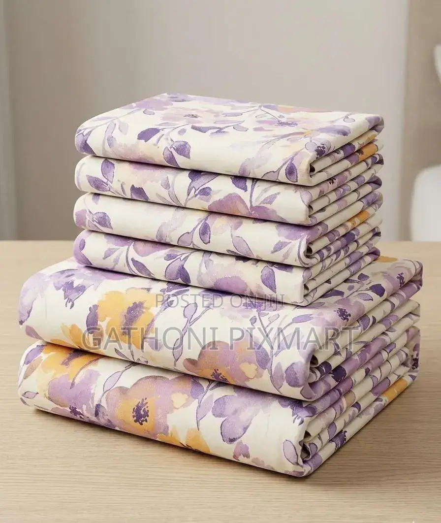 New Arrival 6Pc Cotton Bedsheet Set – 2 Sheets + 4 Pillow Cases