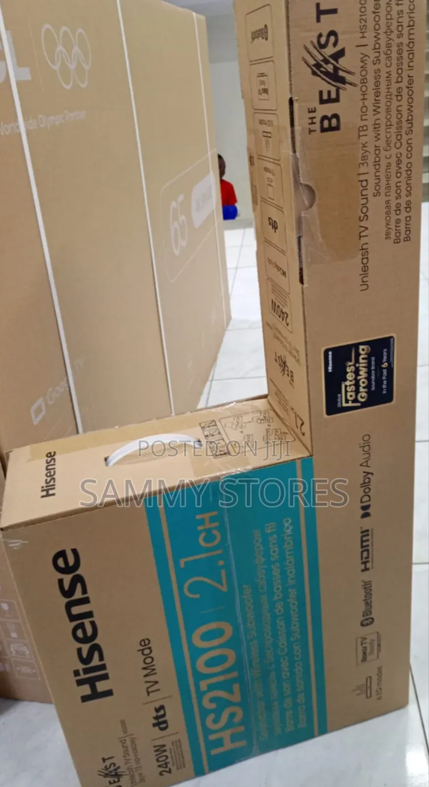 Hisense 240W 2.1 Channel TV Soundbar With Subwoofer
