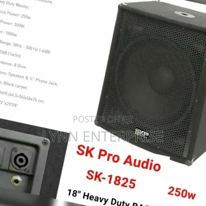 18"inches Sk Pro Audio Heavy Duty Bass Speaker