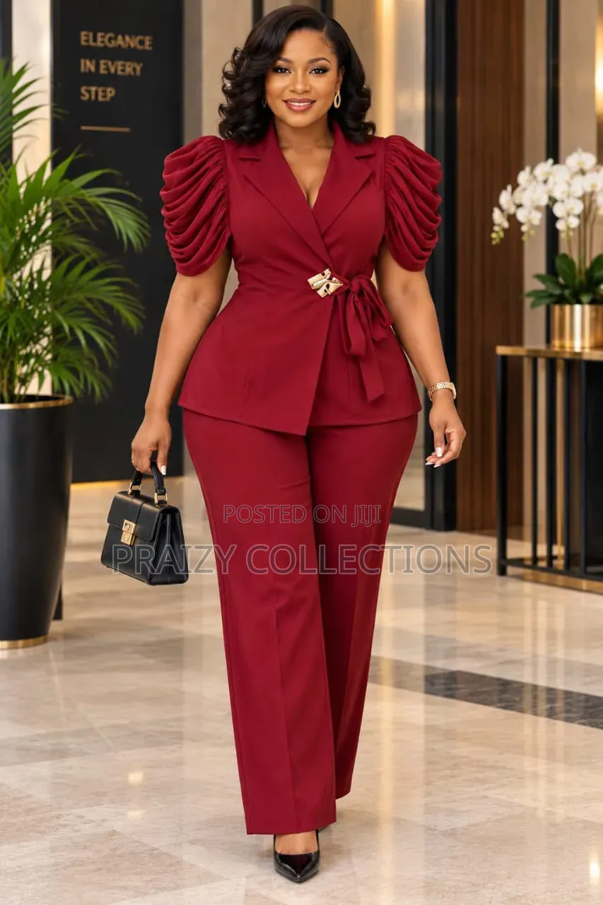 Elegant Classy 2-Piece Ladies Trouser Suit.