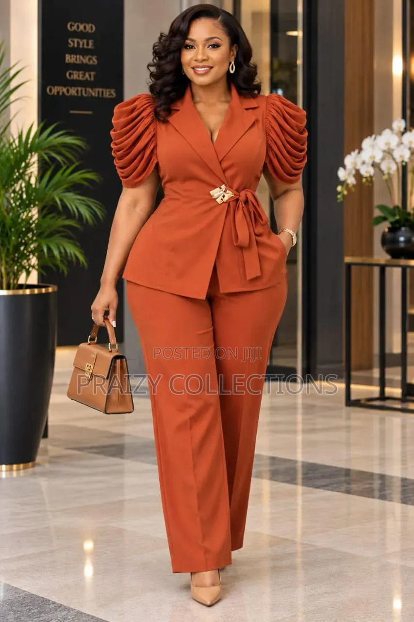 Elegant Classy 2-Piece Ladies Trouser Suit.