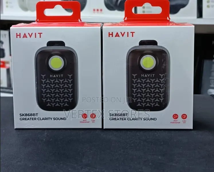Havit Clip on Speaker With a Flashlight-Sk868bt