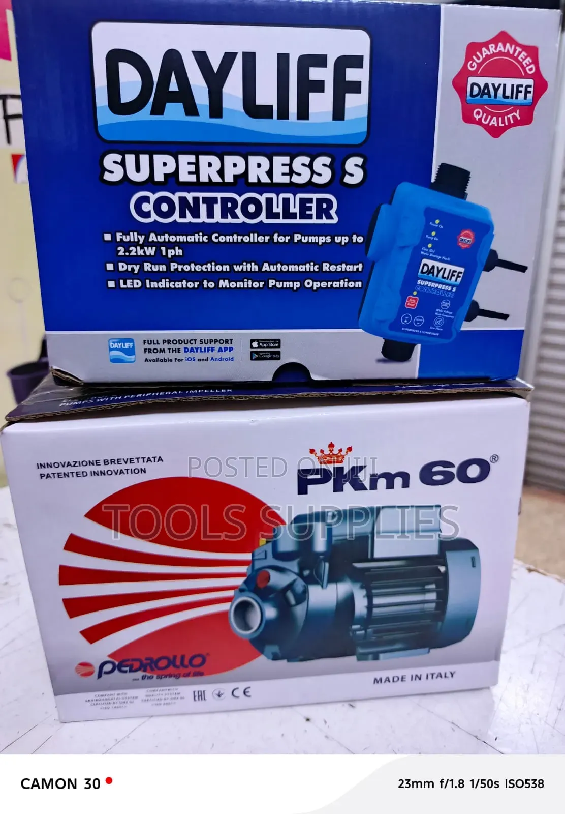 Pedroll Water Pump 0.5 HP+ Dayliff Automatic Pressure Control