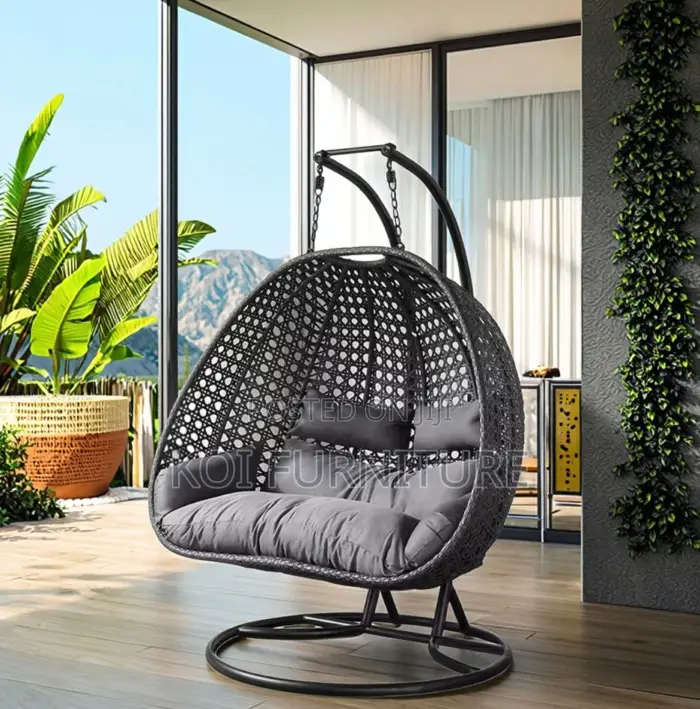 Home Chairs; 2-Seater Hammock Rattan Hanging Chair