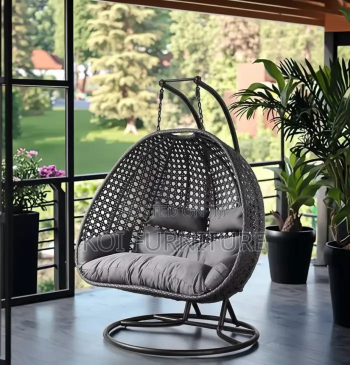 Home Chairs; 2-Seater Hammock Rattan Hanging Chair