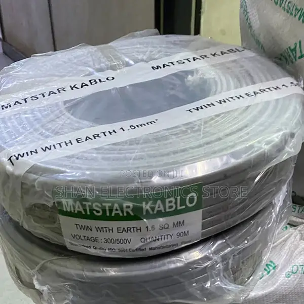 . MatStar 2.5mm Twin Earth PVC Electrical Wire 90M Long Lasting Cabl