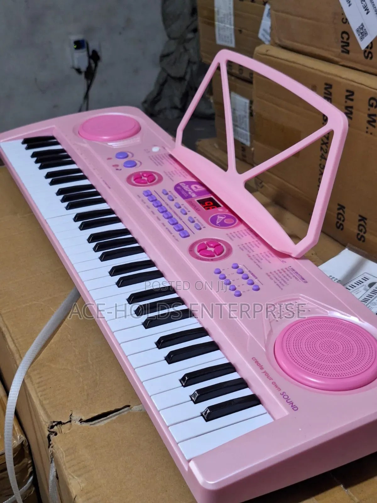 Keyboard - In-Built Battery - Pink Black Theme