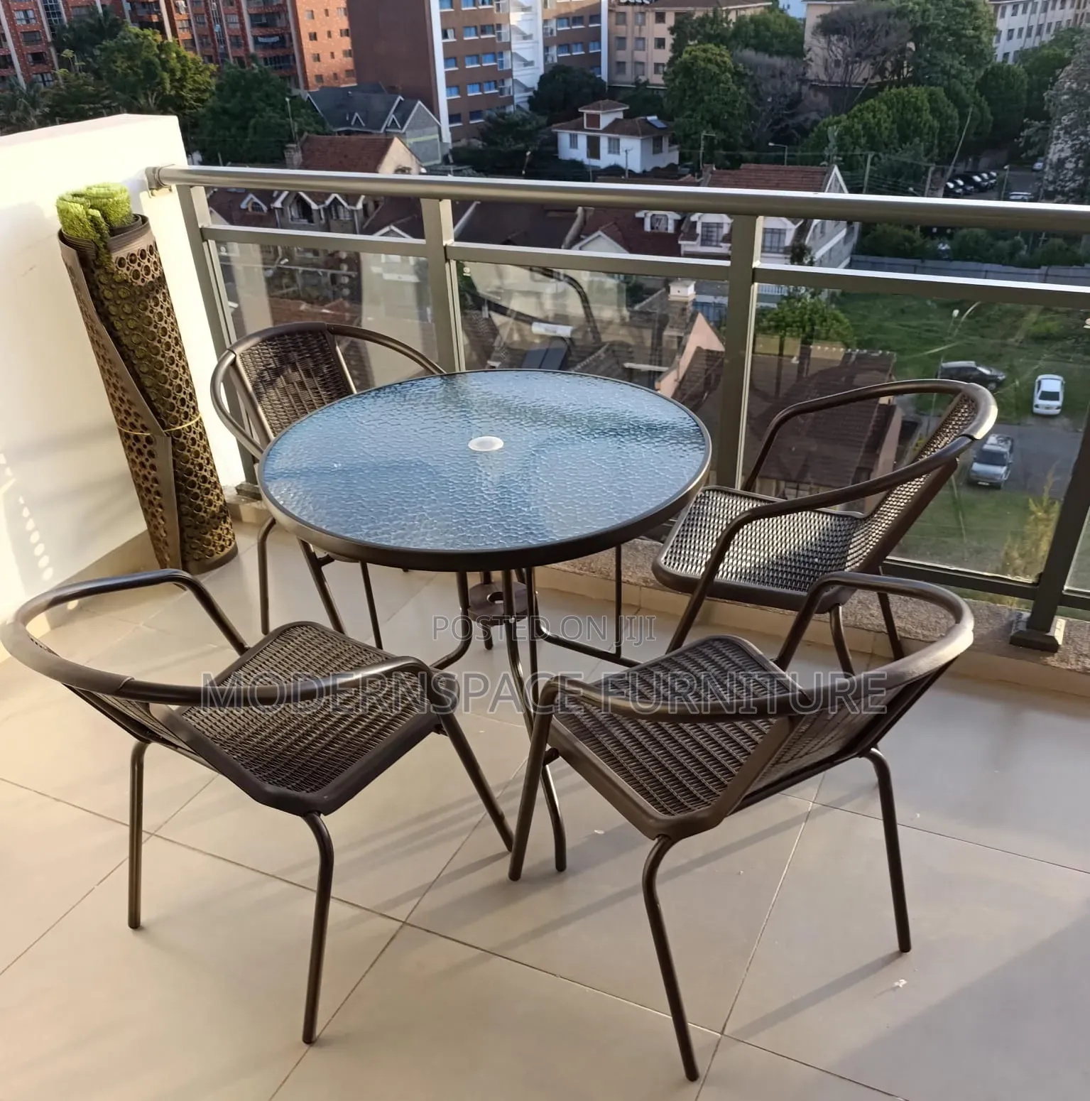Balcony Set_Brown Balcony Table and Chairs