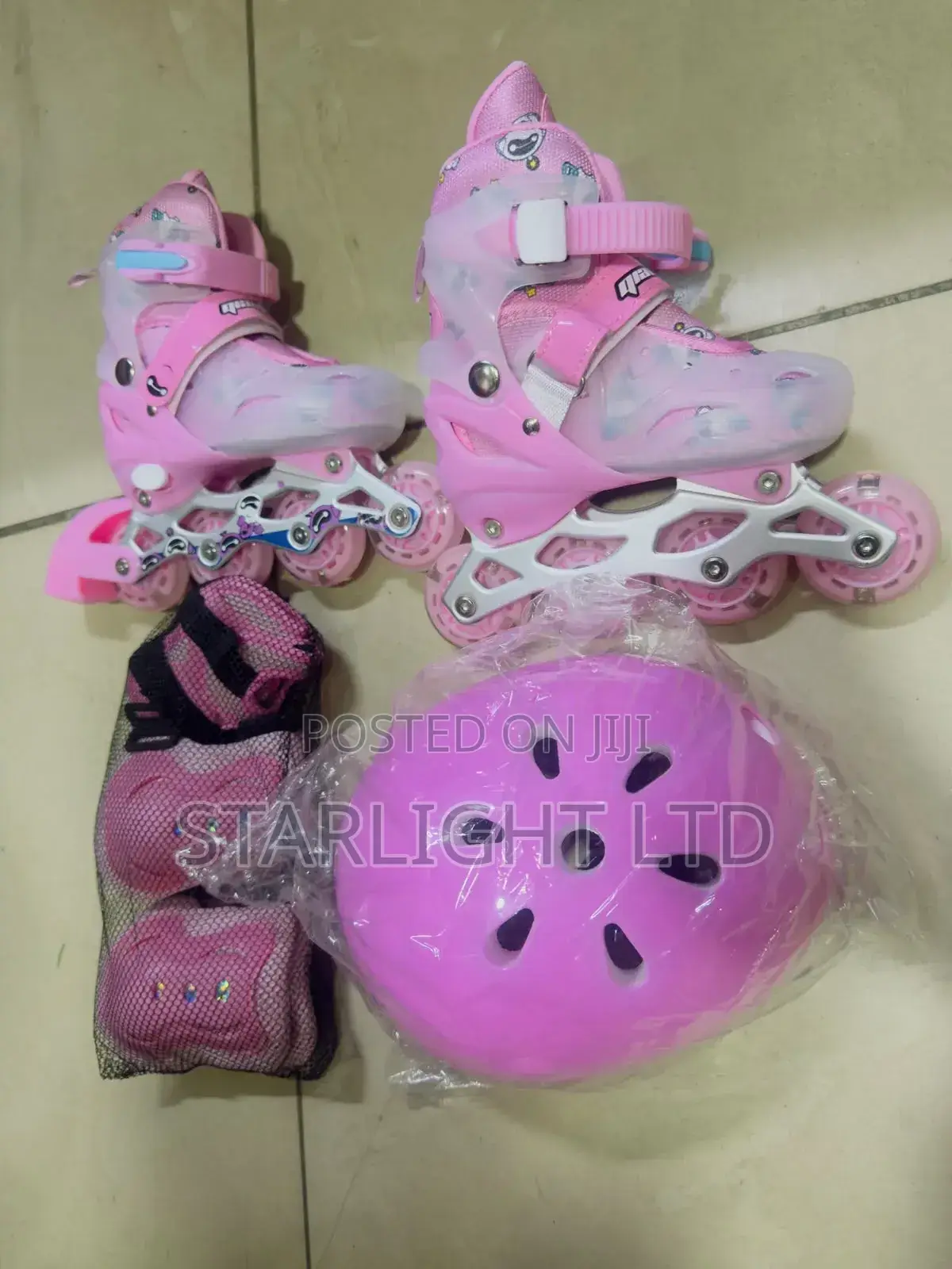 Pink Kids Full Skate Shoes Set