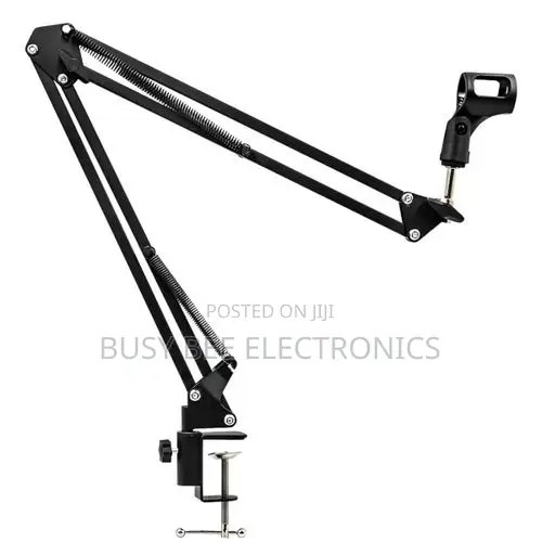 Adjustable Microphone Boom Arm Stand, Steel Scissor Suspension Arm Wit