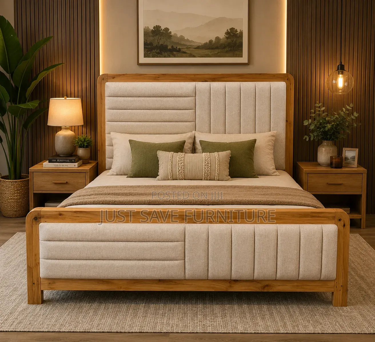 OakLuxe Harmony 5×6 Wooden Bed