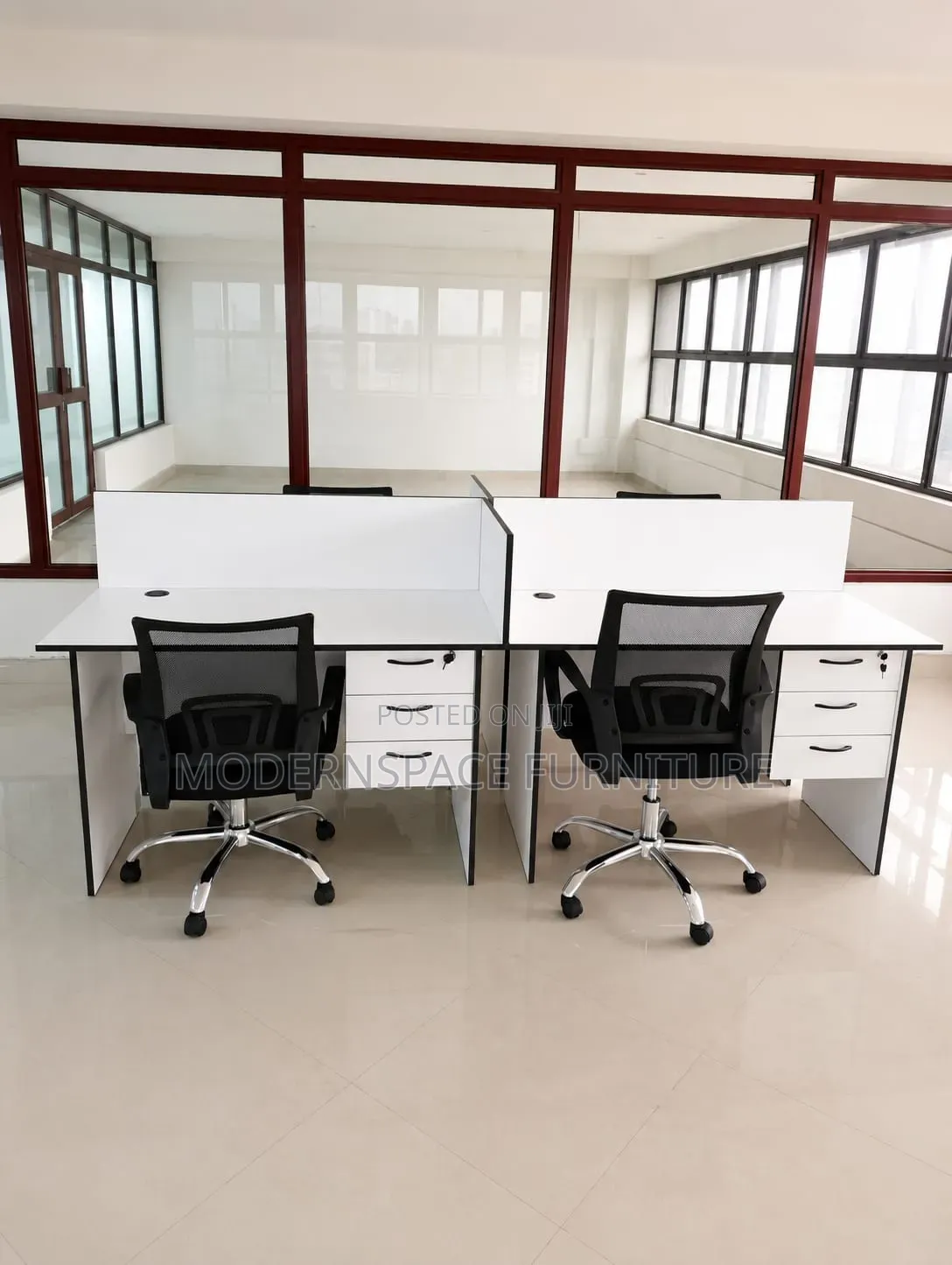 Office Desks,_4 Way Office Working Station
