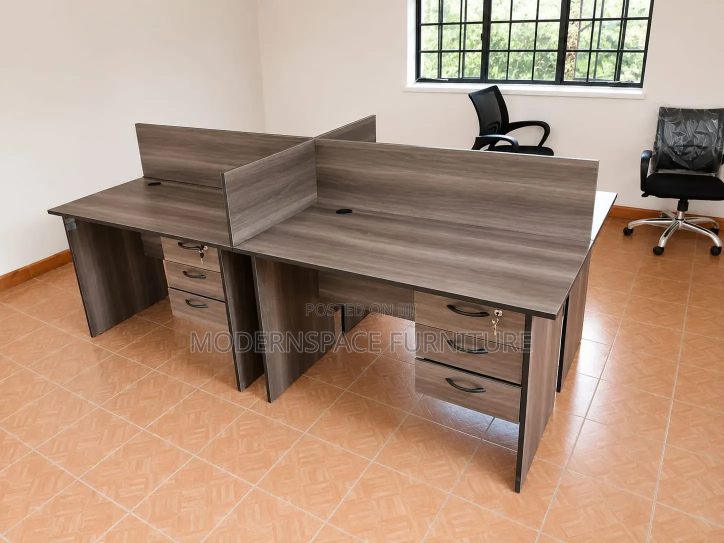 Office Desks,_4 Way Office Working Station