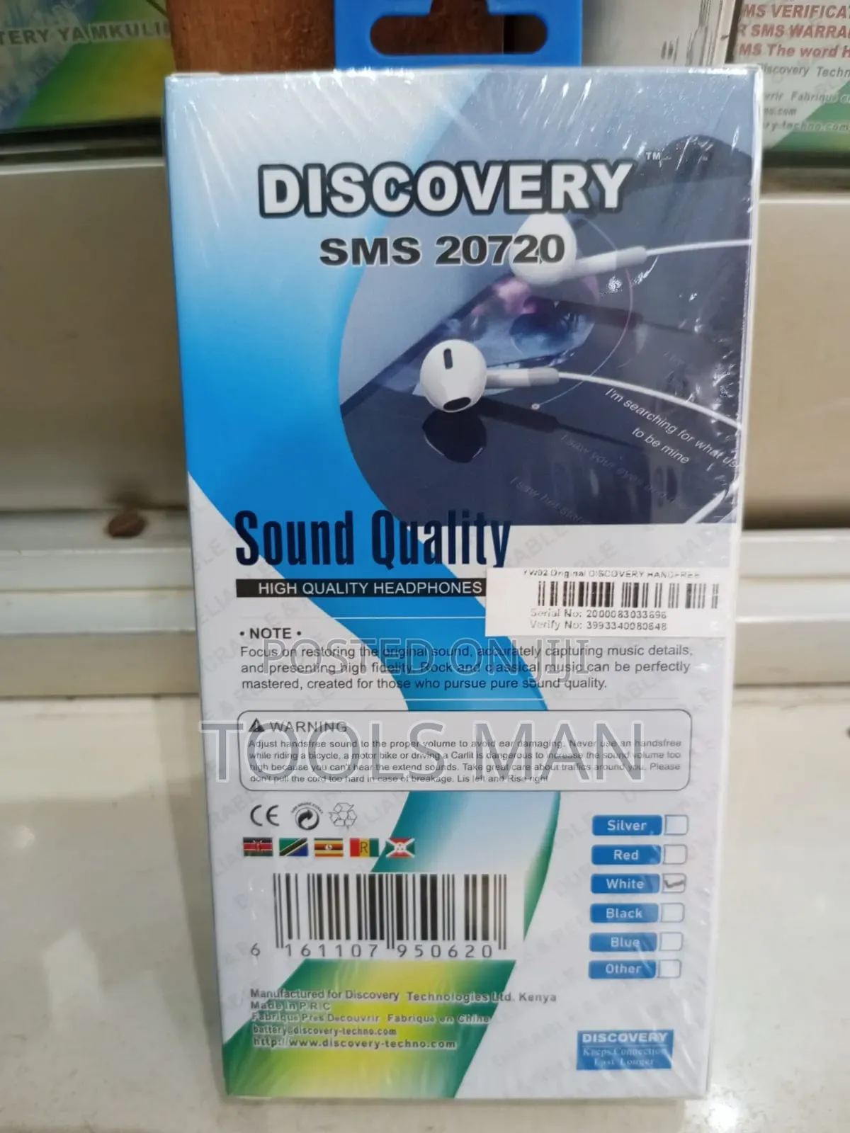 Discovery High Quality Stereo Earphones YW-02.