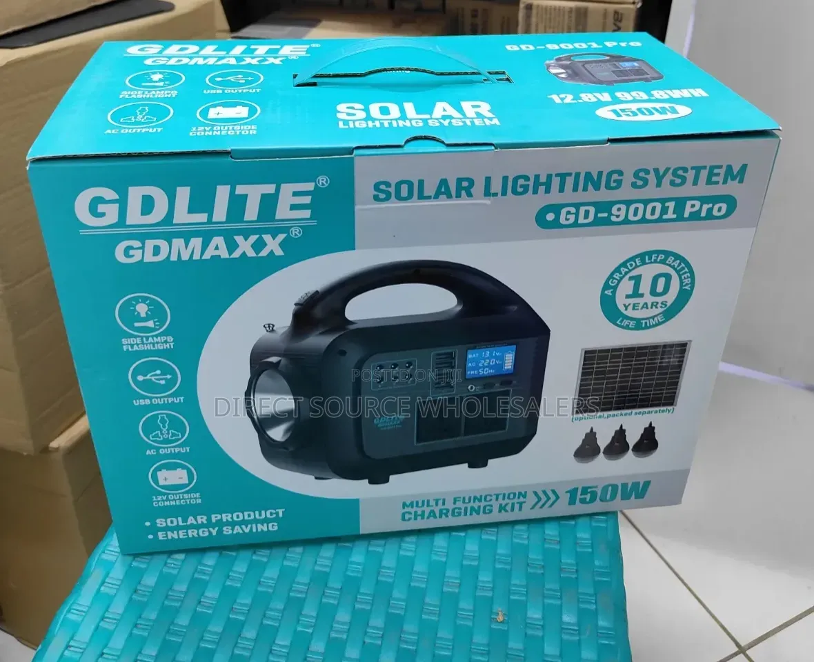 Gdlite Solar Lighting System With AC Outlets for Power Blackouts