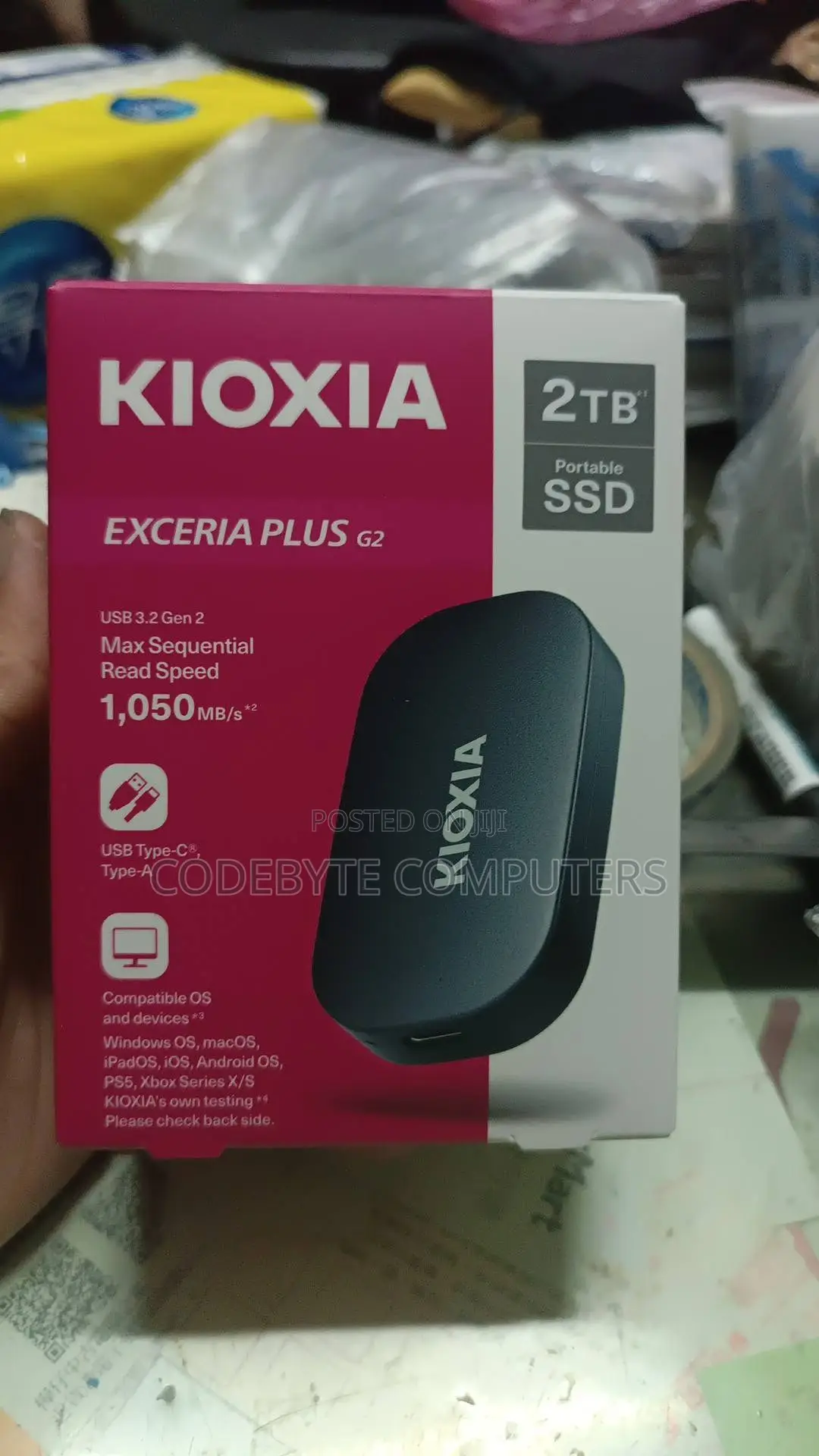 Kioxia Exceria Plus G2 Portable External SSD 2tb