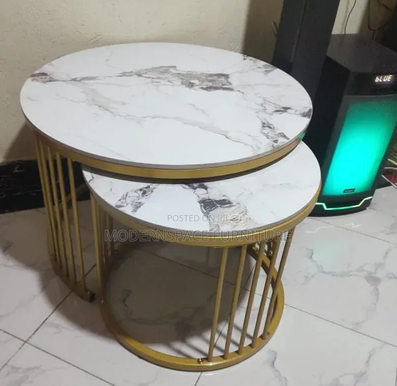 Coffee Table _ Stackable Coffee Table (Marble Top)
