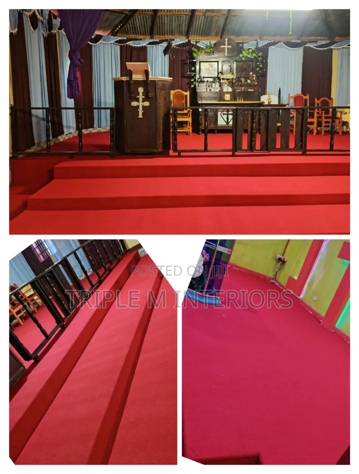 Executive 10mm VIP Carpet for Churches, Office Homes (Supply+fixing)
