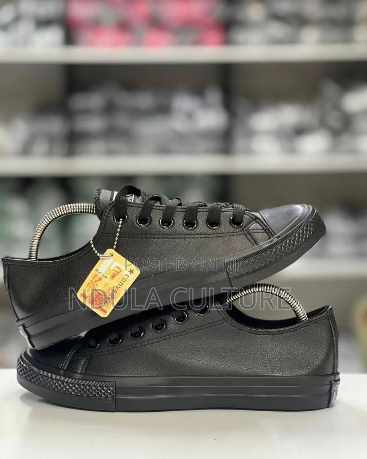 Faux Leather Rubber Shoes X Converse