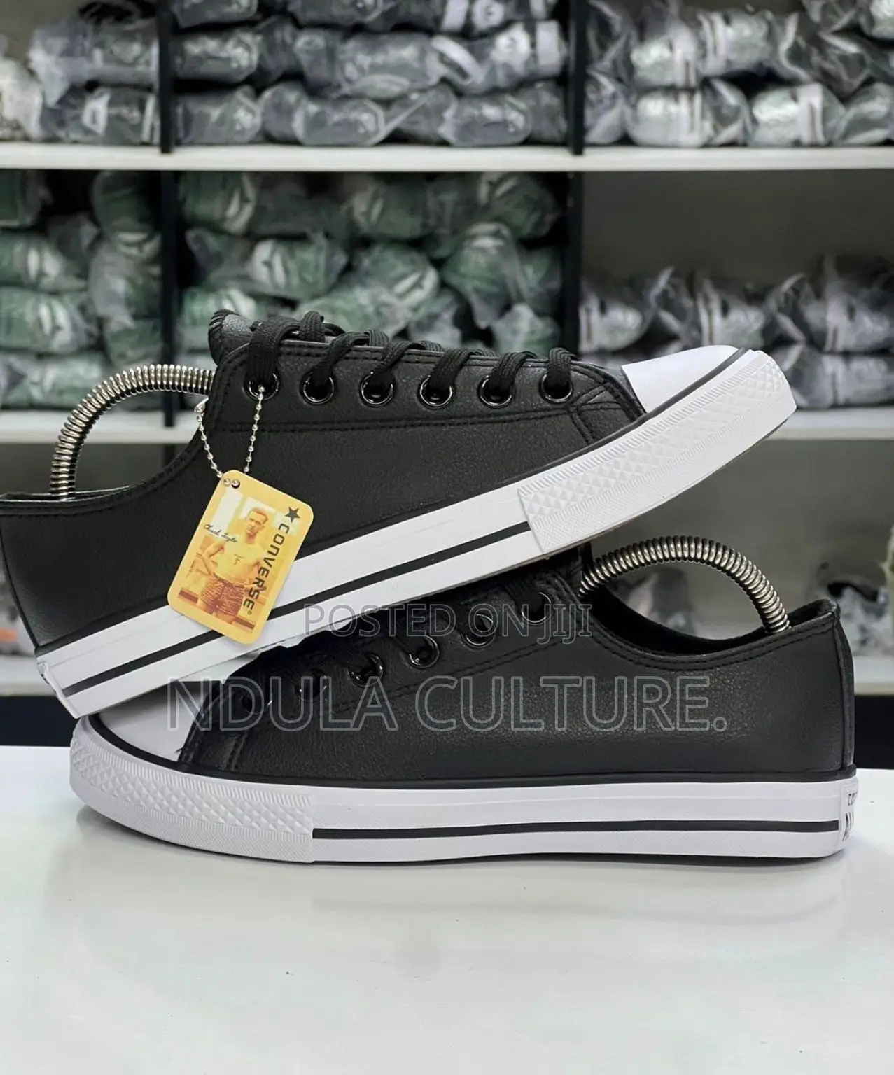 Faux Leather Rubber Shoes X Converse
