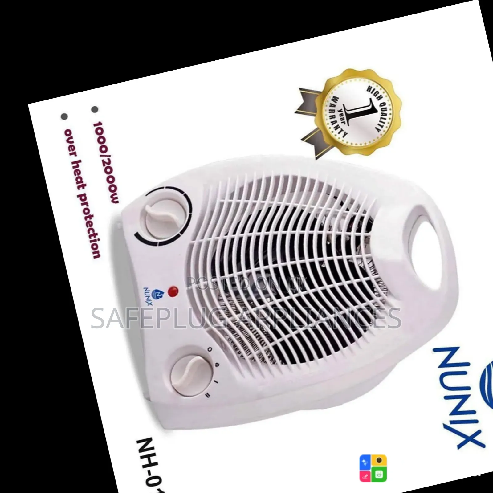 Nunix Room Fan Heater – Portable Indoor Heating Solution