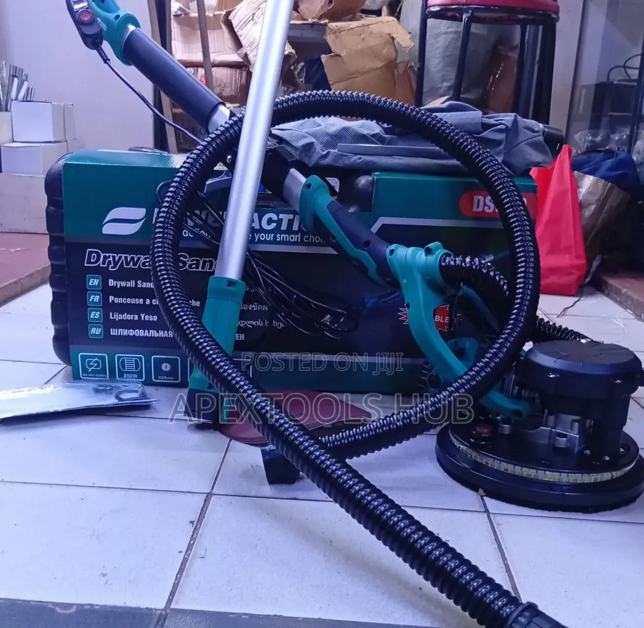 Heavy Duty 850W Electric Drywall Sander With Vacuum System LED Light