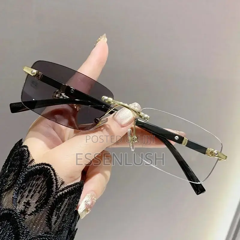 ​Executive Rimless Transition Glasses – Luxury Photochromic Anti-Blue