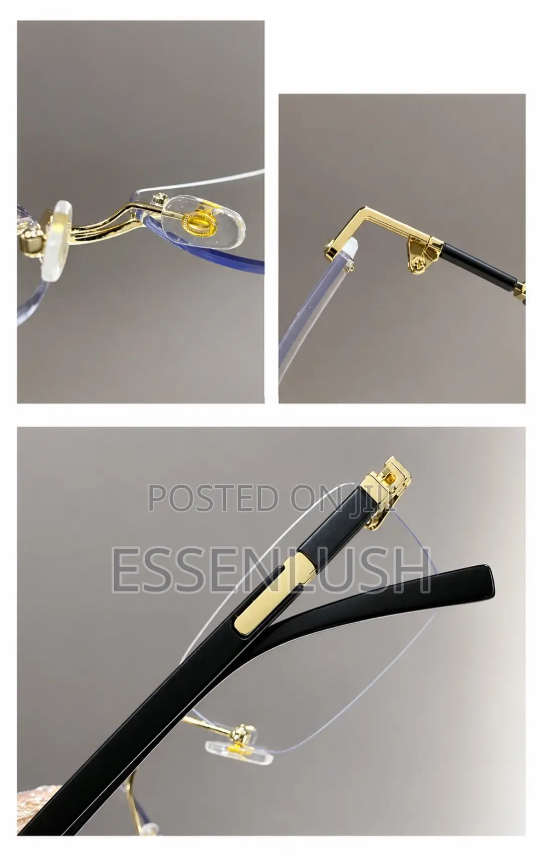 ​Executive Rimless Transition Glasses – Luxury Photochromic Anti-Blue