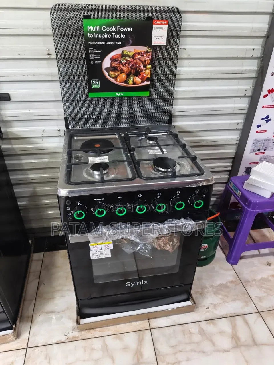 Synix Standing Cooker 50*50 (3+1 With Oven)