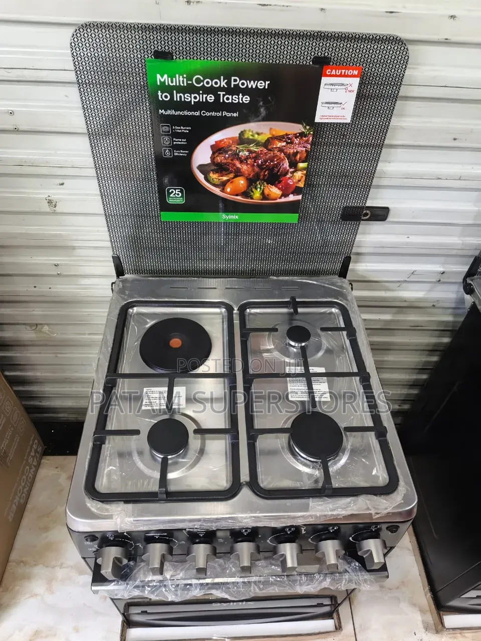 Synix Standing Cooker 50*50 (3+1 With Oven)