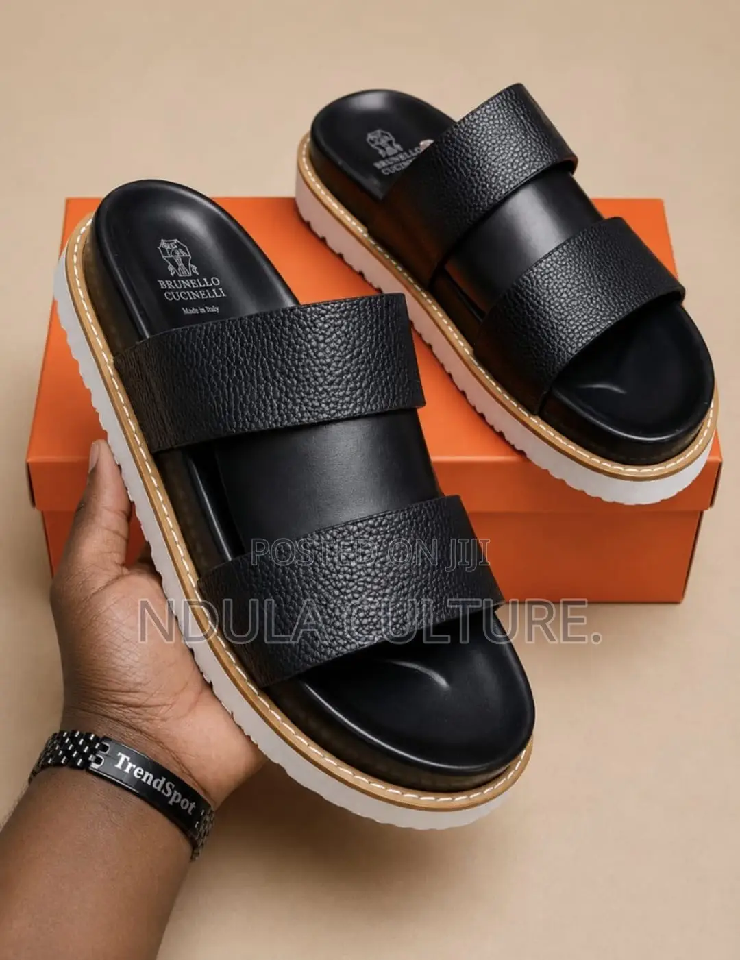 Double Strap Platform Sandals by Brunello