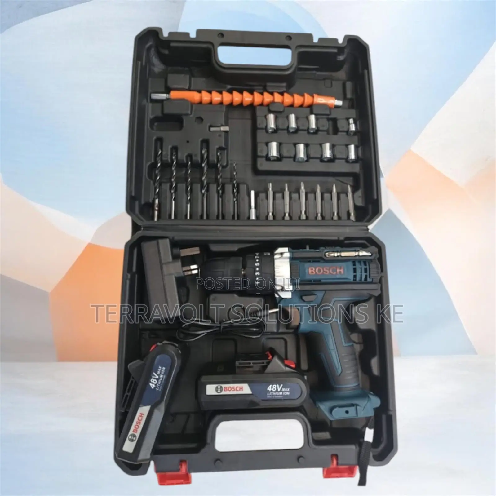 48v Heavy Duty Bosch Max Cordless Drill Toolkit Set