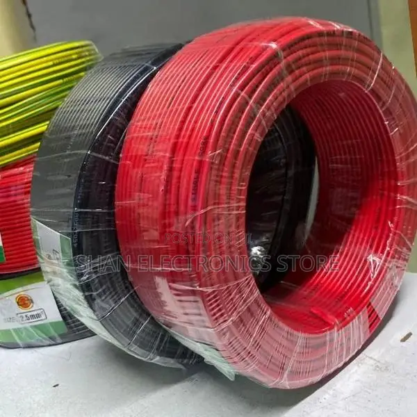 2.5mm Single Core Electrical Wire – 90m Roll – Black Yellow Red