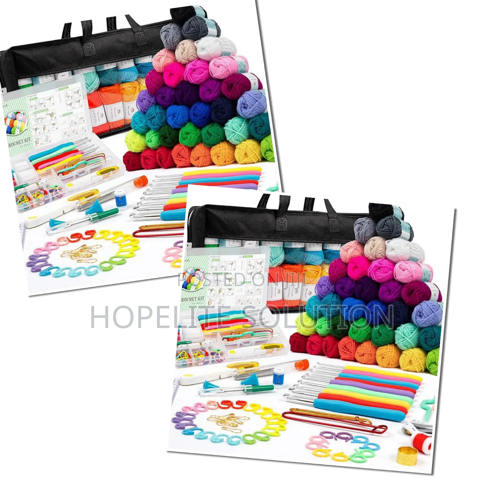 113pcs Crochet Kit With Yarns