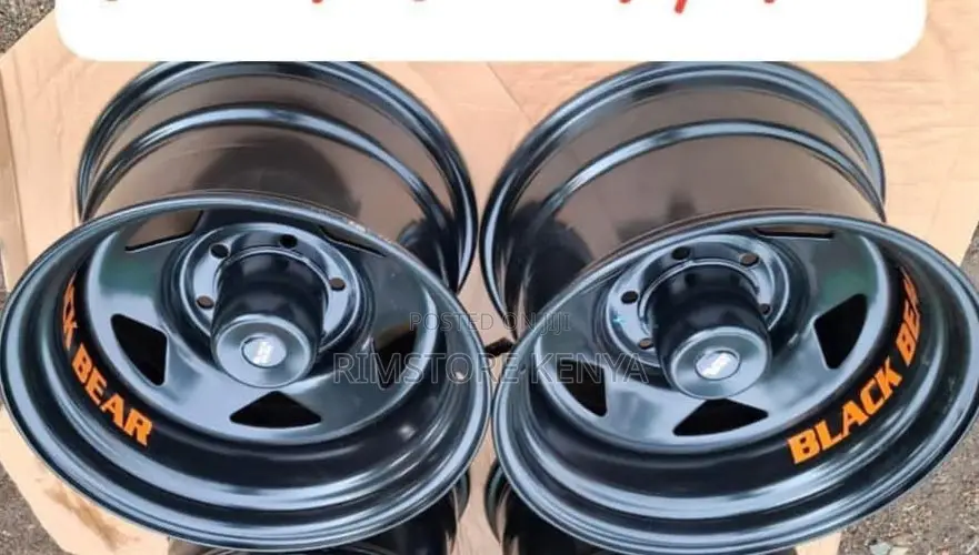 Size 16 Steel Rims Black, Landcruiser Full Set