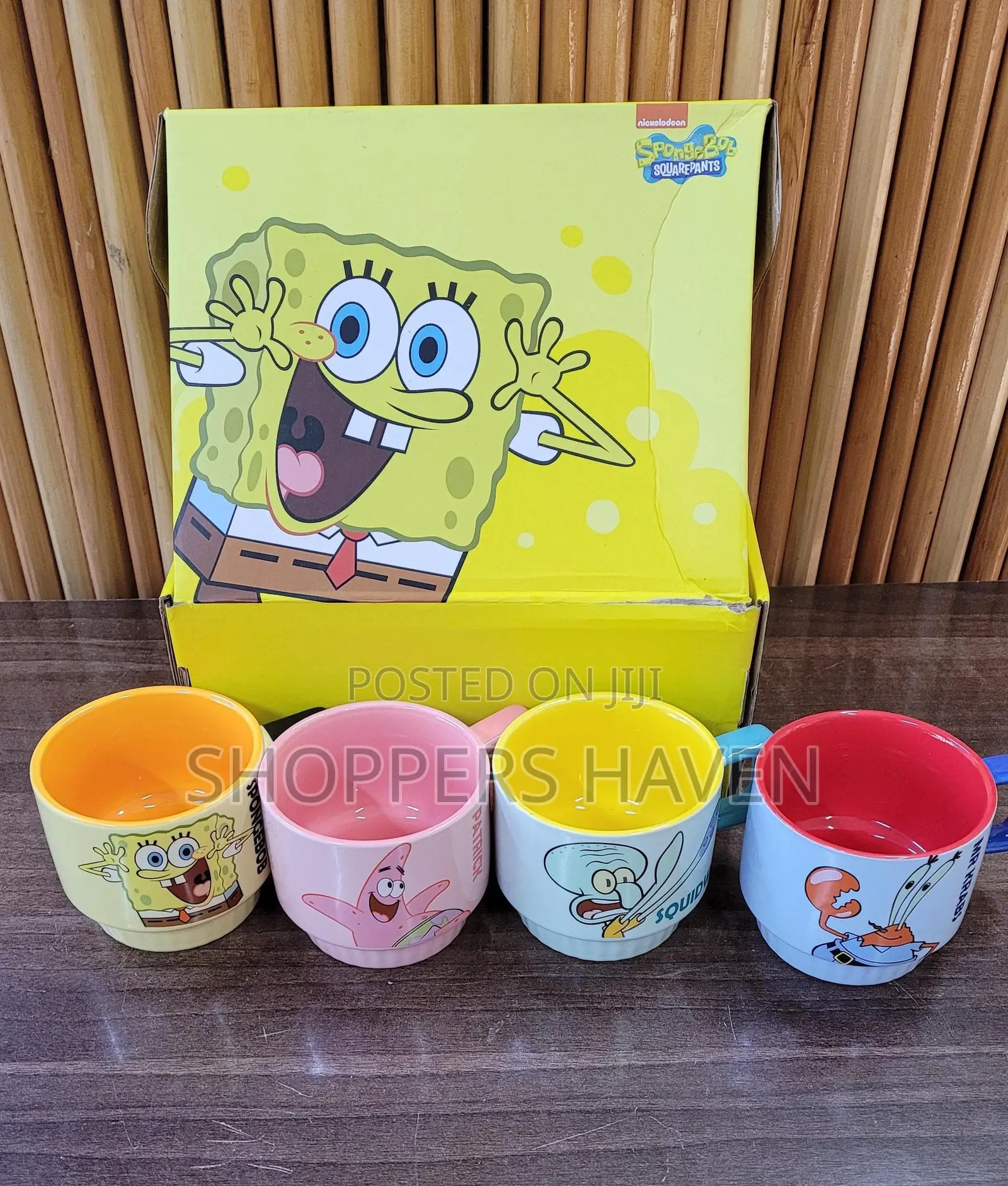 4pc Set Sponge Bob Mugs