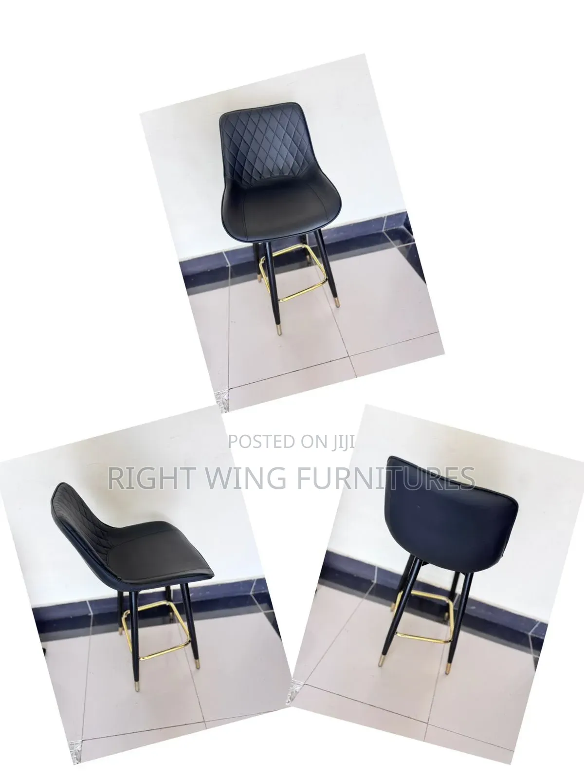 Adjustable, Rotate, Black Barstools