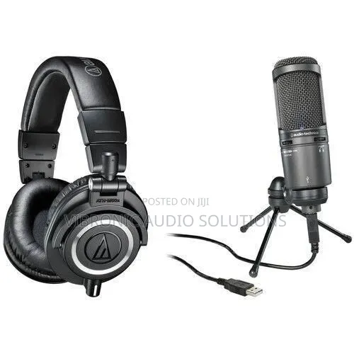 Audio Technica AudioTechnica Recording Kit With ATH-M50x Headphones