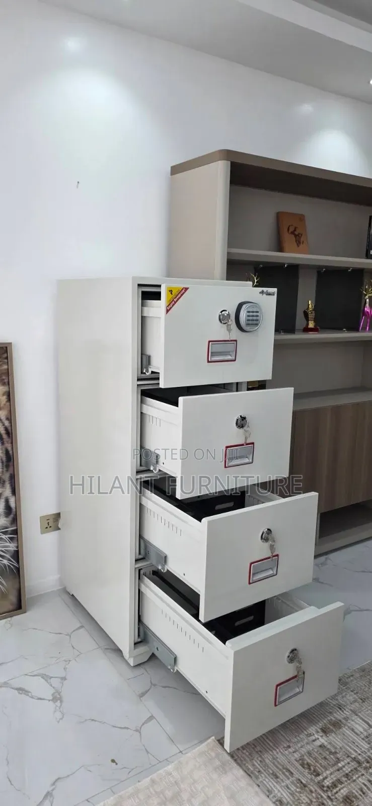 4-Drawer Fireproof Safe Filing Cabinet