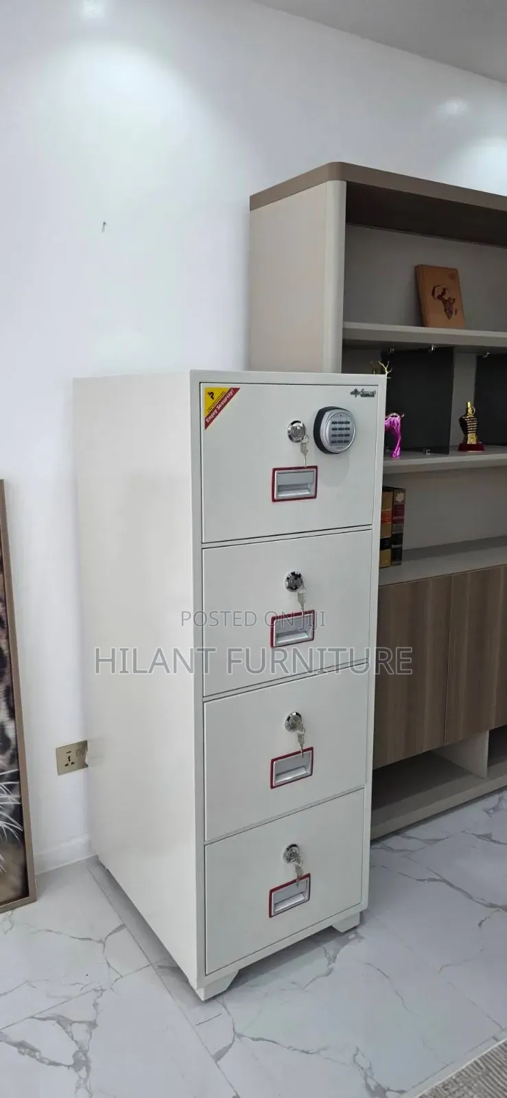 4-Drawer Fireproof Safe Filing Cabinet