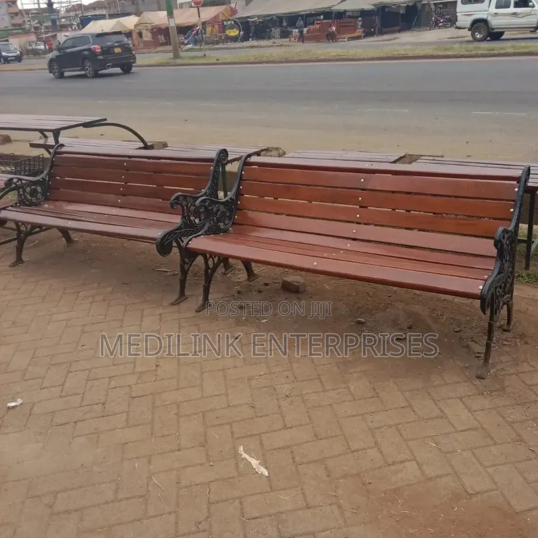 Marshall Cast Iron 5ft Wooden Hope Park Benches +Home Outdoor