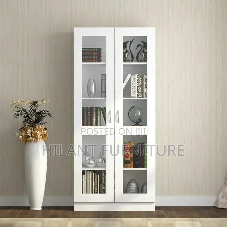 Premium Steel Office Storage Cabinet With Glass Doors