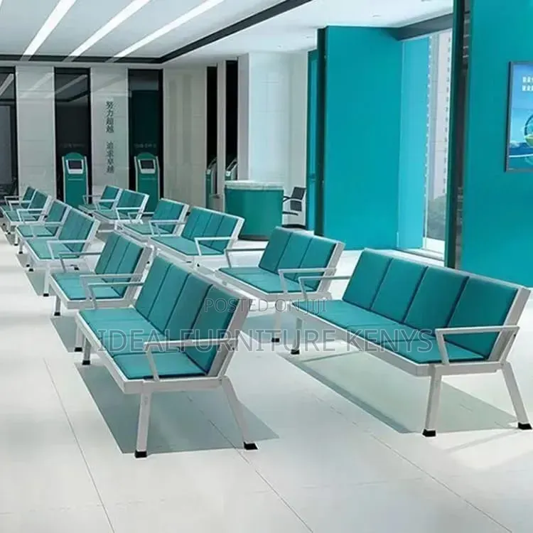 Modern 3 Seater Office Waiting Bench - Reception Seating