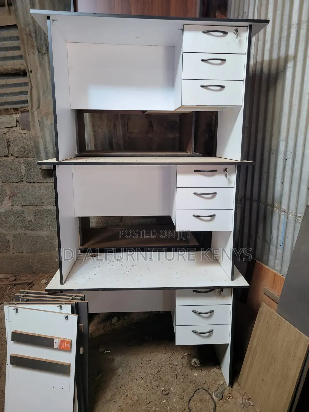 White SND Black Office Desk