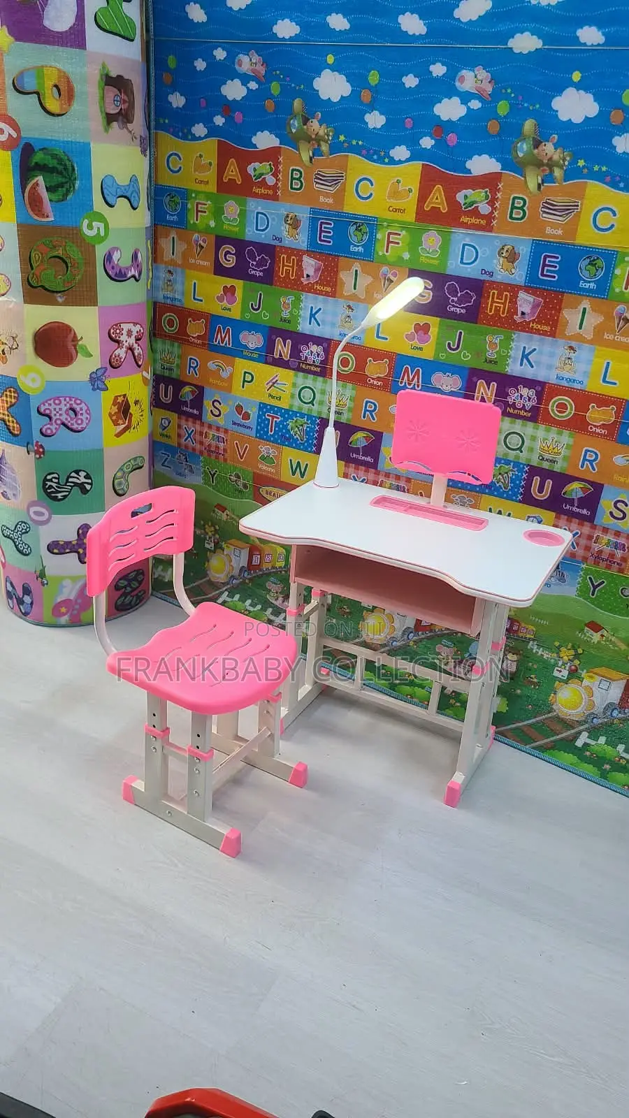 Kids Study Table and Chair With Lamp