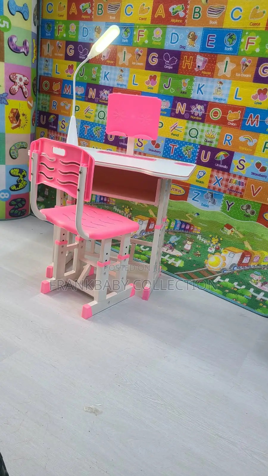 Kids Study Table and Chair With Lamp