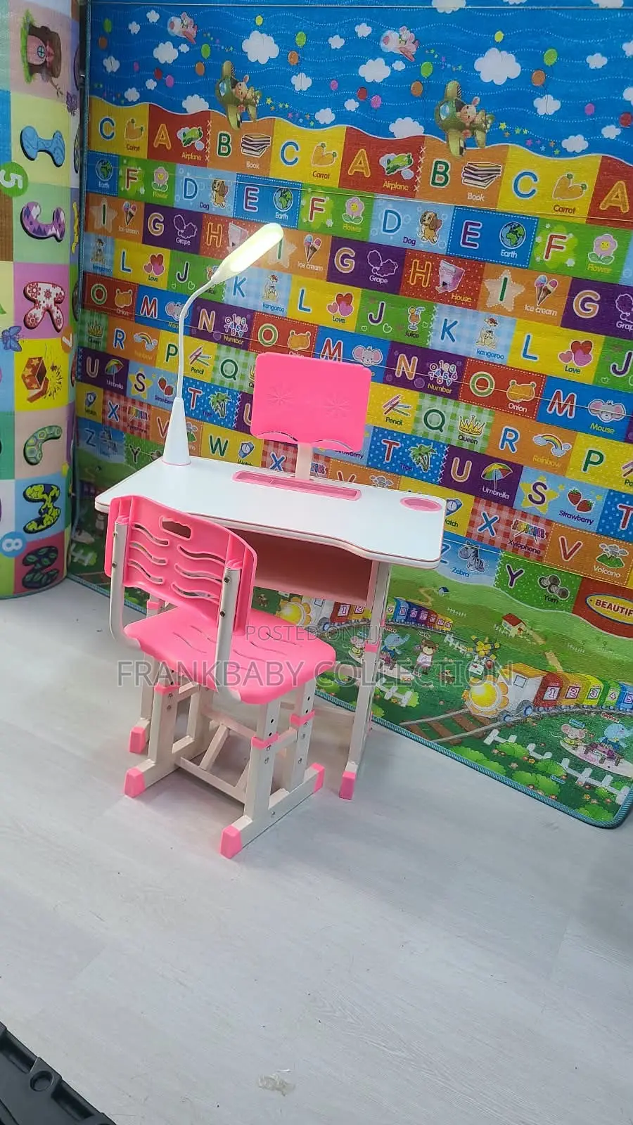 Kids Study Table and Chair With Lamp
