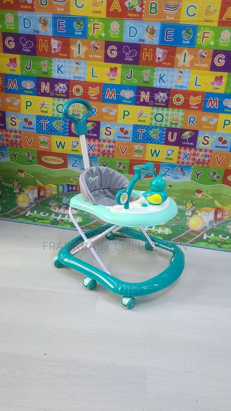 Baby Walker With Push Handle, Music Adjustable Height